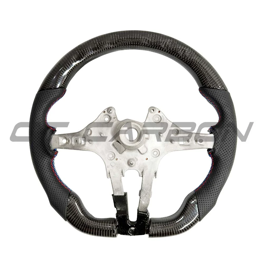 BMW FXX CARBON FIBRE / LEATHER FLAT BOTTOM STEERING WHEEL