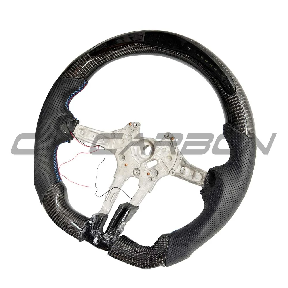 BMW FXX CARBON FIBRE/LEATHER/LED FLAT BOTTOM STEERING WHEEL