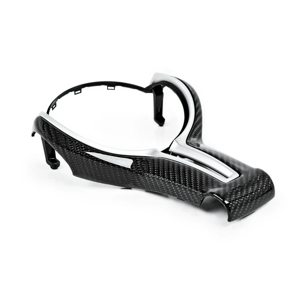 BMW Fxx M CAR CARBON FIBRE STEERING WHEEL TRIM-Accessories-CT CARBON-CT Carbon - High-quality carbon fiber and gloss black aerodynamic parts for premium sports and luxury vehicles.