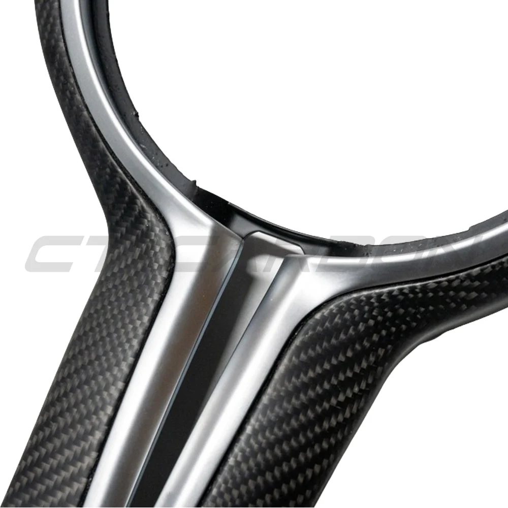 BMW Fxx M CAR MATTE CARBON FIBRE STEERING WHEEL TRIM-Accessories-CT CARBON-CT Carbon - High-quality carbon fiber and gloss black aerodynamic parts for premium sports and luxury vehicles.