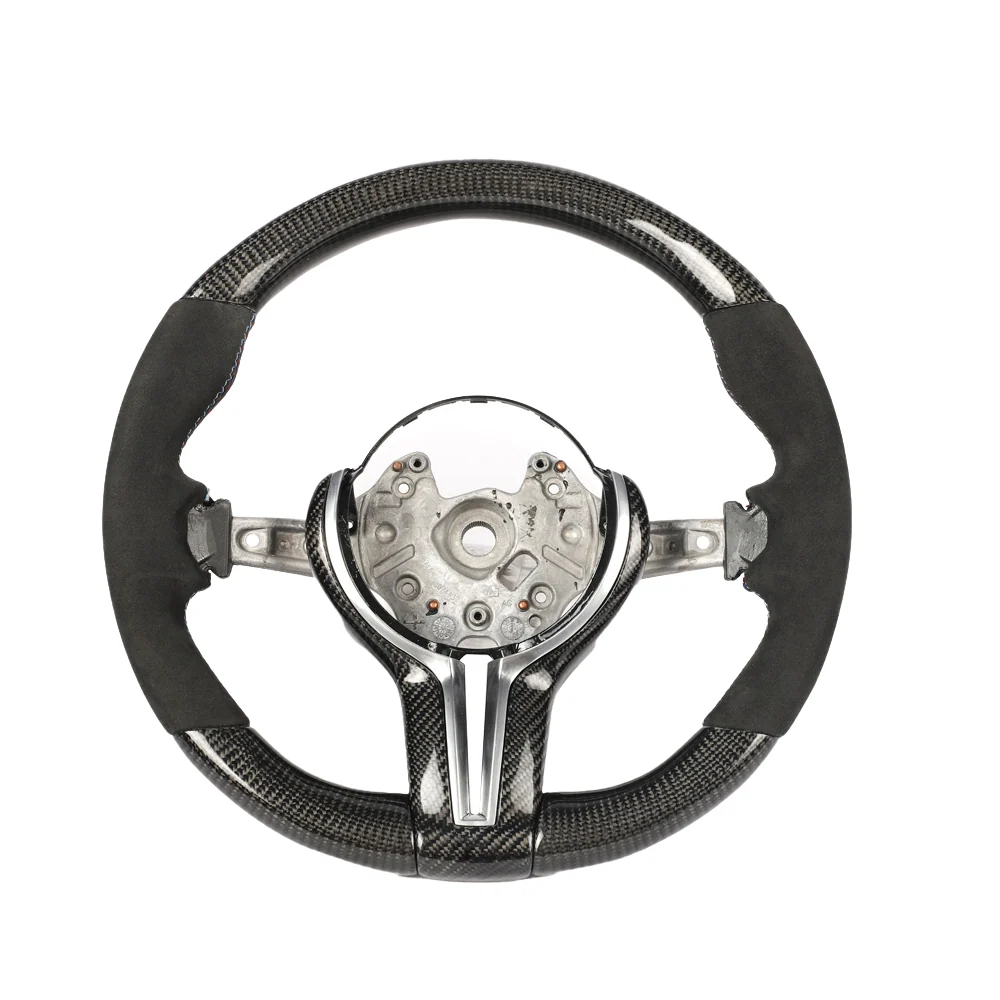 BMW FXX CARBON FIBRE & ALCANTARA ROUND CUSTOM STEERING WHEEL