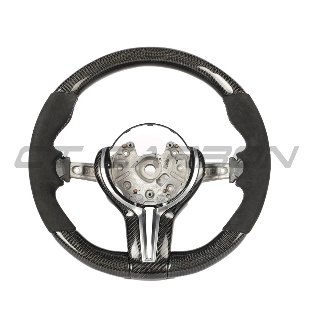 BMW FXX CARBON FIBRE & ALCANTARA ROUND CUSTOM STEERING WHEEL