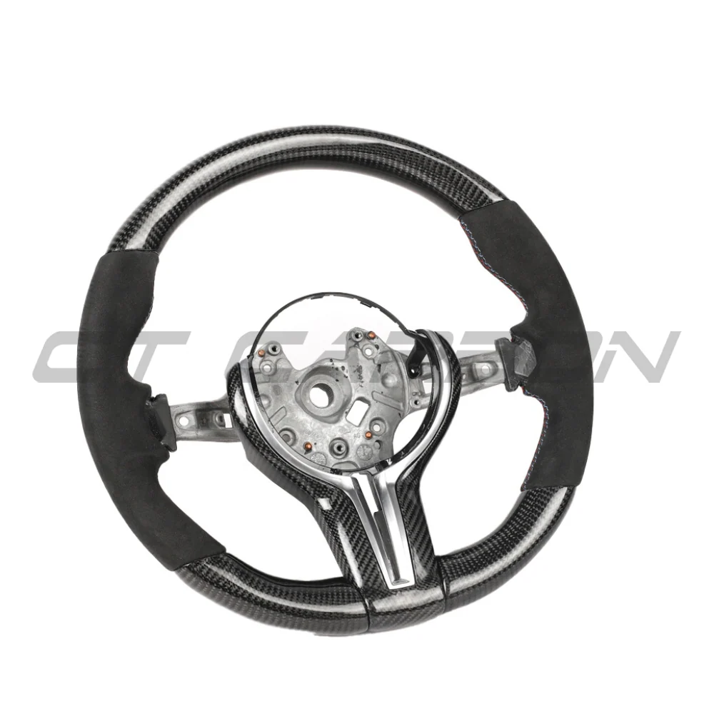BMW FXX CARBON FIBRE & ALCANTARA ROUND CUSTOM STEERING WHEEL