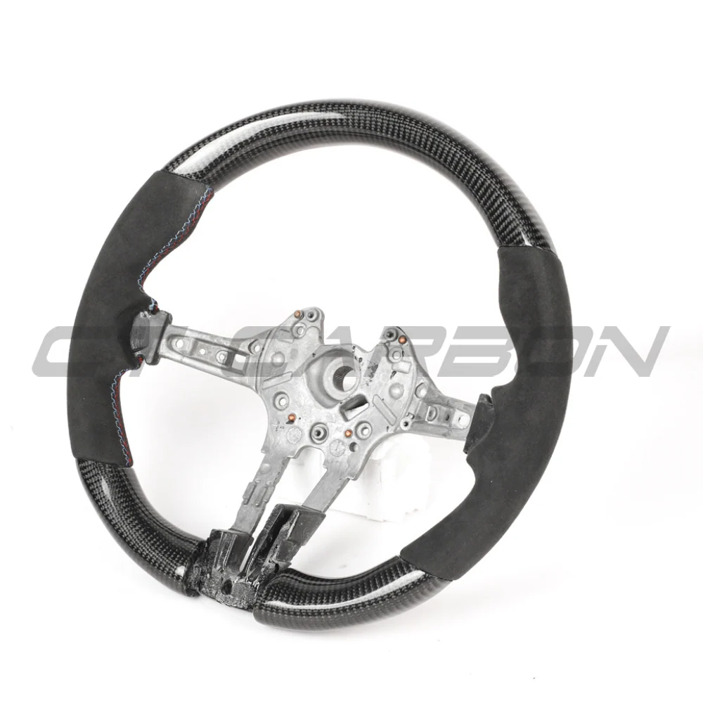 BMW FXX CARBON FIBRE & ALCANTARA ROUND CUSTOM STEERING WHEEL