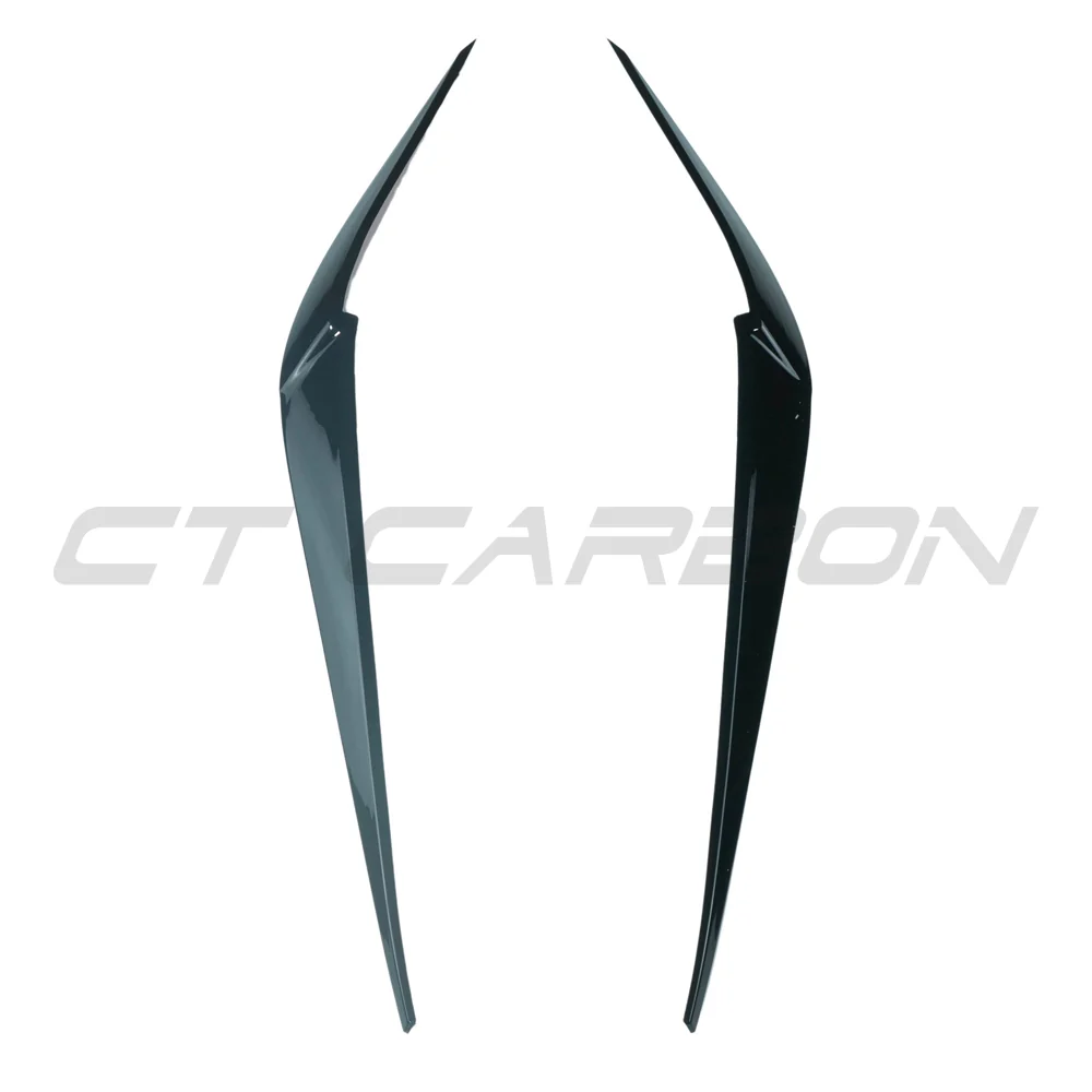 BMW G01//G02/F97/F98 X3/X4/X3M/X4M GLOSS BLACK HEADLIGHT EYEBROWS-Accessories-BLAK BY CT-CT Carbon - High-quality carbon fiber and gloss black aerodynamic parts for premium sports and luxury vehicles.