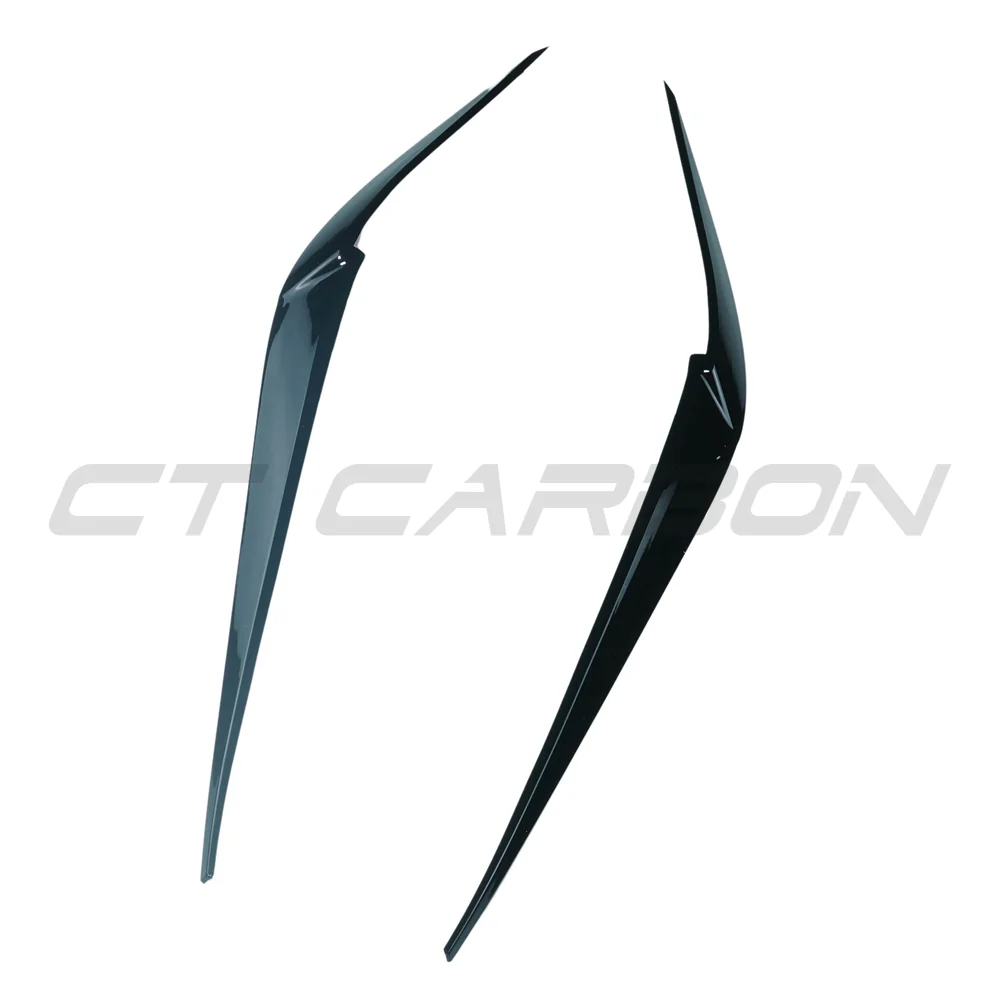 BMW G01//G02/F97/F98 X3/X4/X3M/X4M GLOSS BLACK HEADLIGHT EYEBROWS-Accessories-BLAK BY CT-CT Carbon - High-quality carbon fiber and gloss black aerodynamic parts for premium sports and luxury vehicles.