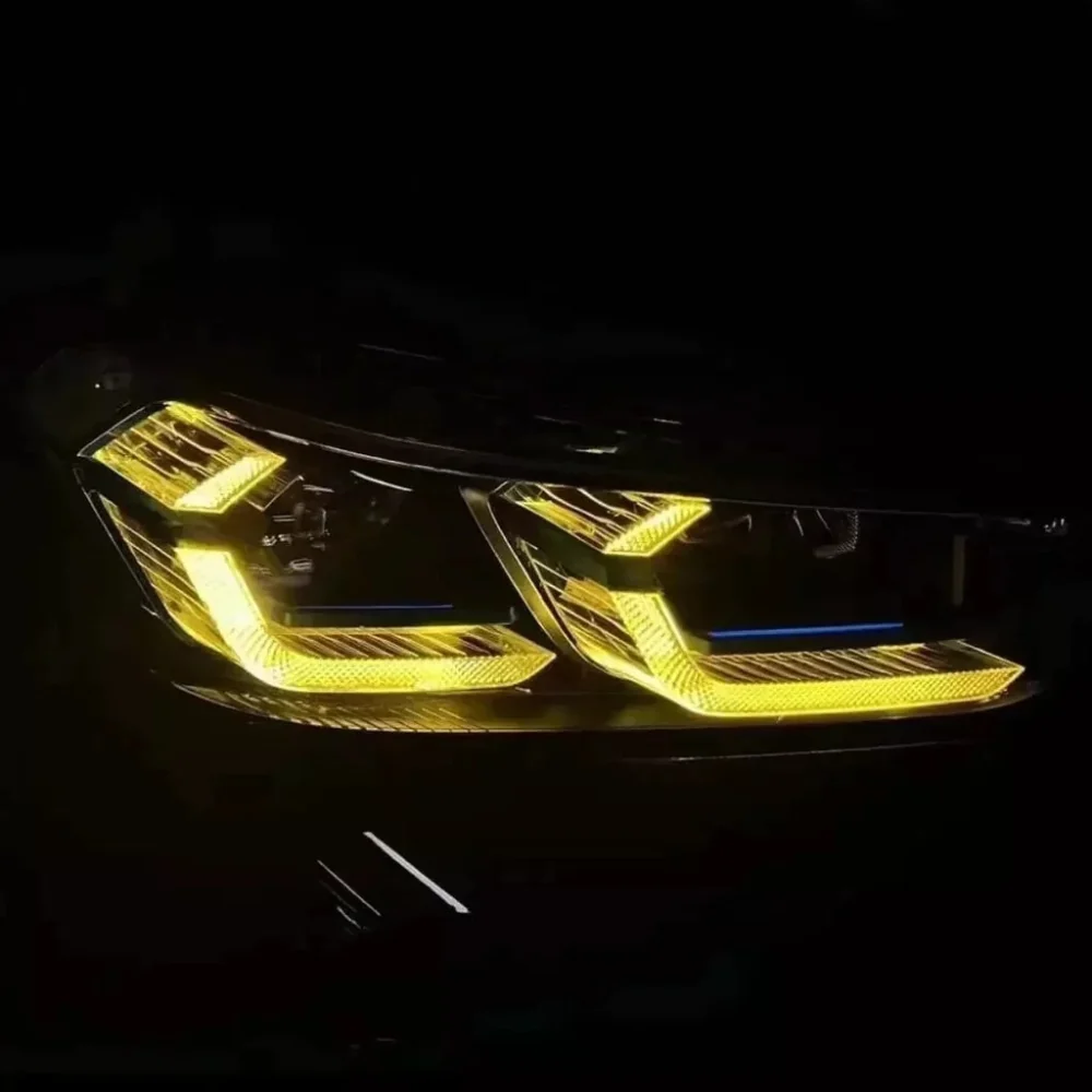 BMW F98 X4M LCI YELLOW ADAPTIVE DRL MODULE SET (2022+)-CT CARBON-CT Carbon - High-quality carbon fiber and gloss black aerodynamic parts for premium sports and luxury vehicles.