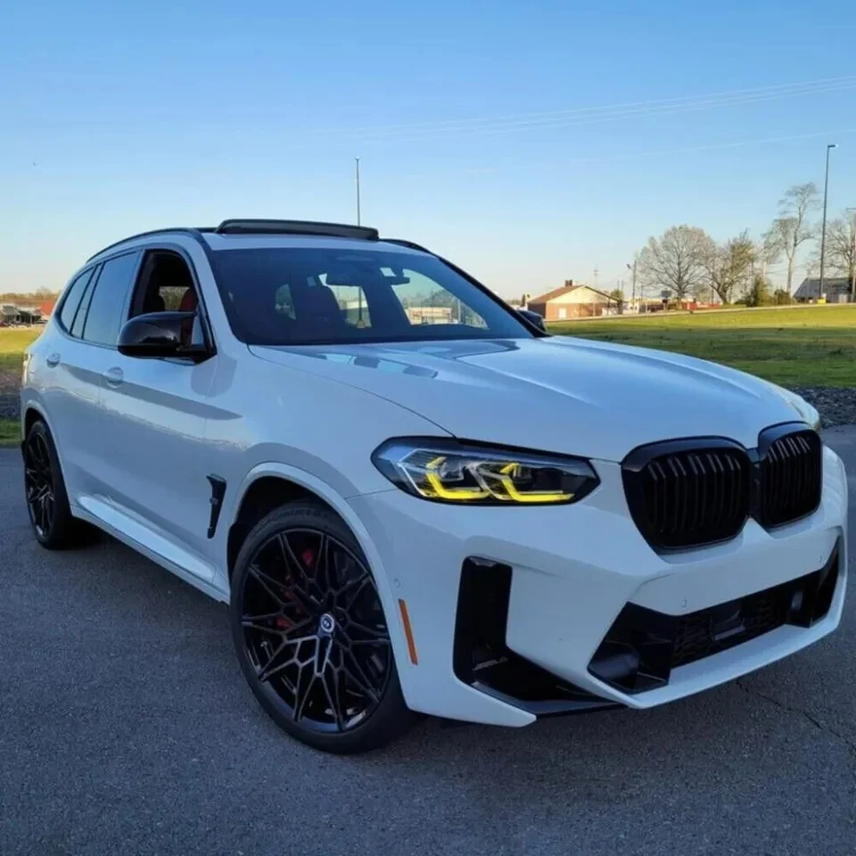 BMW G01 X3 LCI YELLOW ADAPTIVE DRL MODULE SET (2022+)-CT CARBON-CT Carbon - High-quality carbon fiber and gloss black aerodynamic parts for premium sports and luxury vehicles.