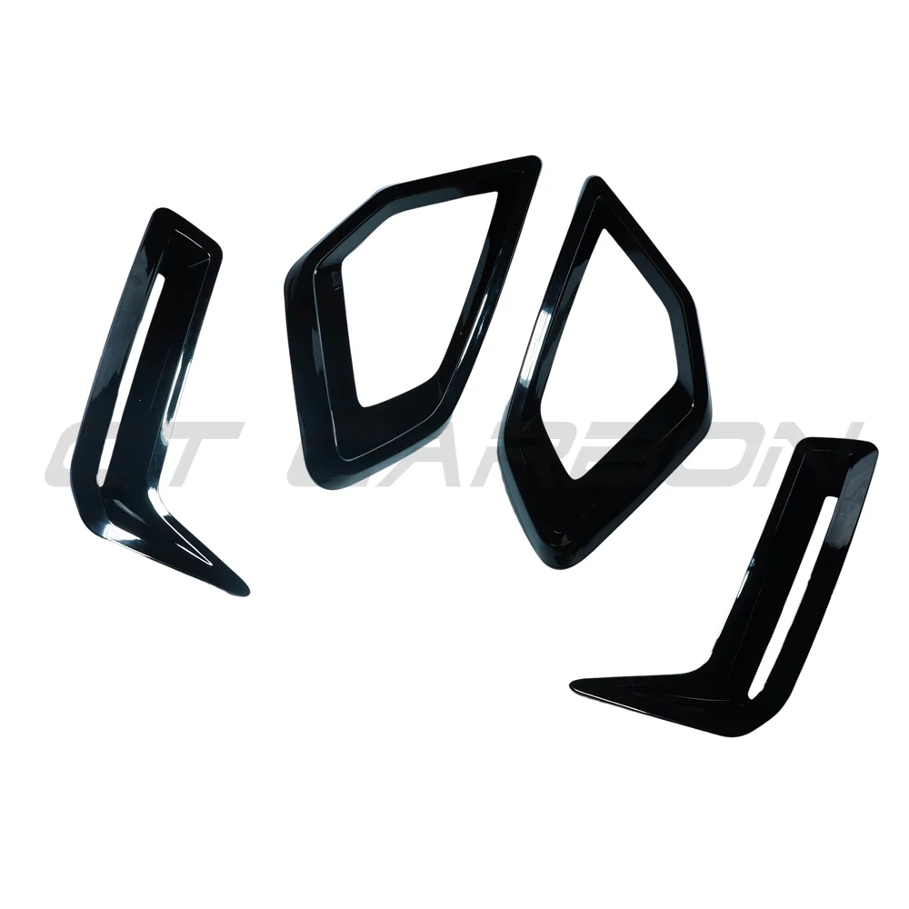 BMW G05 X5 LCI 2024+ GLOSS BLACK FRONT BUMPER TRIM PACK-Accessories-BLAK BY CT-CT Carbon - High-quality carbon fiber and gloss black aerodynamic parts for premium sports and luxury vehicles.