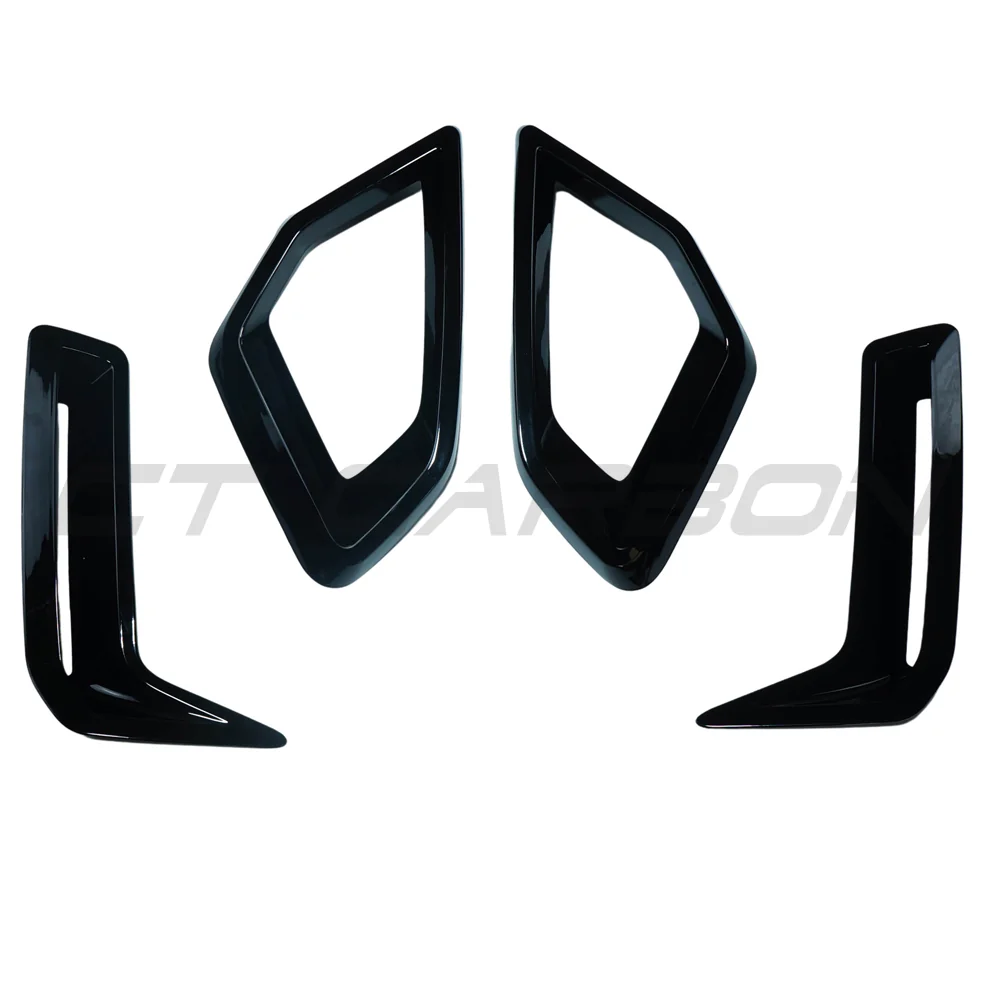 BMW G05 X5 LCI 2024+ GLOSS BLACK FRONT BUMPER TRIM PACK-Accessories-BLAK BY CT-CT Carbon - High-quality carbon fiber and gloss black aerodynamic parts for premium sports and luxury vehicles.