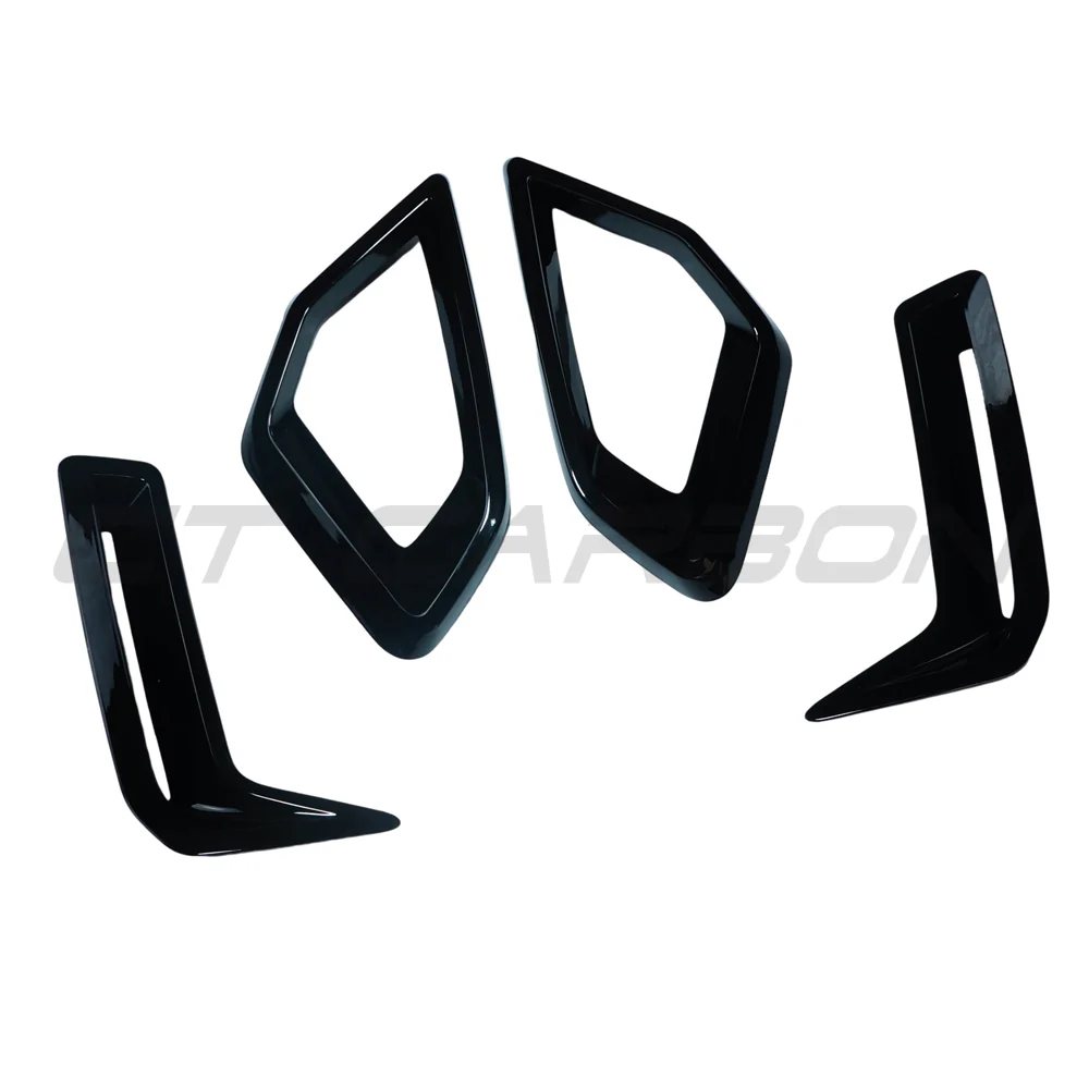 BMW G05 X5 LCI 2024+ GLOSS BLACK FRONT BUMPER TRIM PACK-Accessories-BLAK BY CT-CT Carbon - High-quality carbon fiber and gloss black aerodynamic parts for premium sports and luxury vehicles.