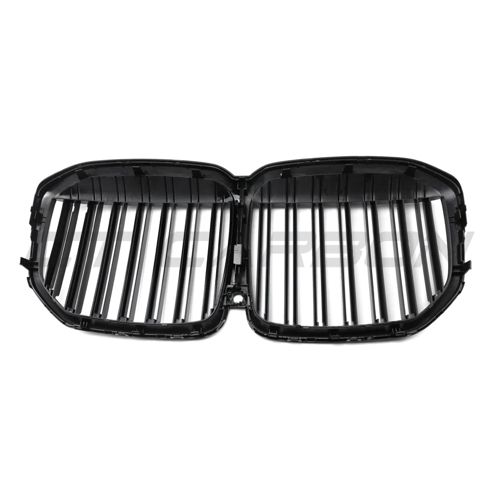 BMW G07 X7 FRONT DOUBLE SLAT FRONT GRILLE-Grille-BLAK BY CT-CT Carbon - High-quality carbon fiber and gloss black aerodynamic parts for premium sports and luxury vehicles.