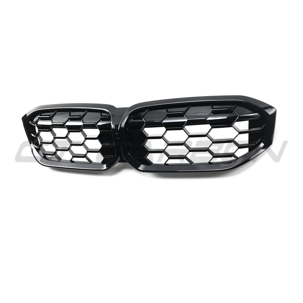 BMW G20/G21 3 SERIES LCI GLOSS BLACK FRONT GRILLE-Grille-BLAK BY CT-CT Carbon - High-quality carbon fiber and gloss black aerodynamic parts for premium sports and luxury vehicles.