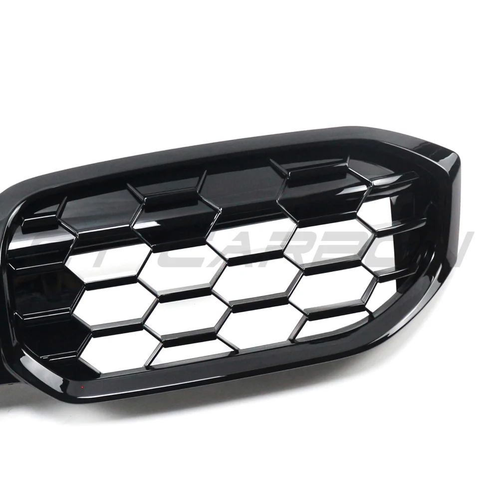 BMW G20/G21 3 SERIES LCI GLOSS BLACK FRONT GRILLE-Grille-BLAK BY CT-CT Carbon - High-quality carbon fiber and gloss black aerodynamic parts for premium sports and luxury vehicles.