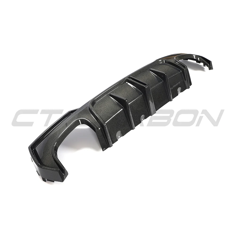 BMW 4 SERIES 2020+ G22/G23 QUAD TIP CARBON FIBRE DIFFUSER-Diffuser-CT CARBON-CT Carbon - High-quality carbon fiber and gloss black aerodynamic parts for premium sports and luxury vehicles.