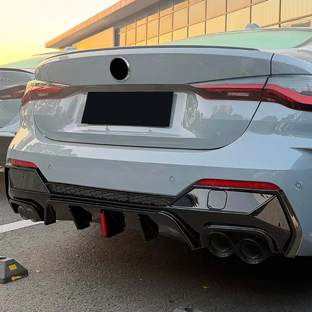 BMW G22/G23 4 SERIES 2020+ GLOSS BLACK QUAD EXHAUST WITH LED