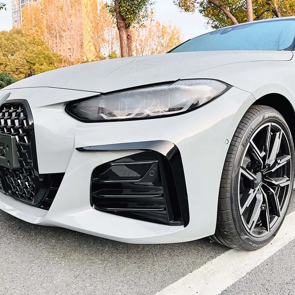 BMW G26 4 SERIES & i4 2020-2024 GLOSS BLACK FRONT BUMPER TRIMS