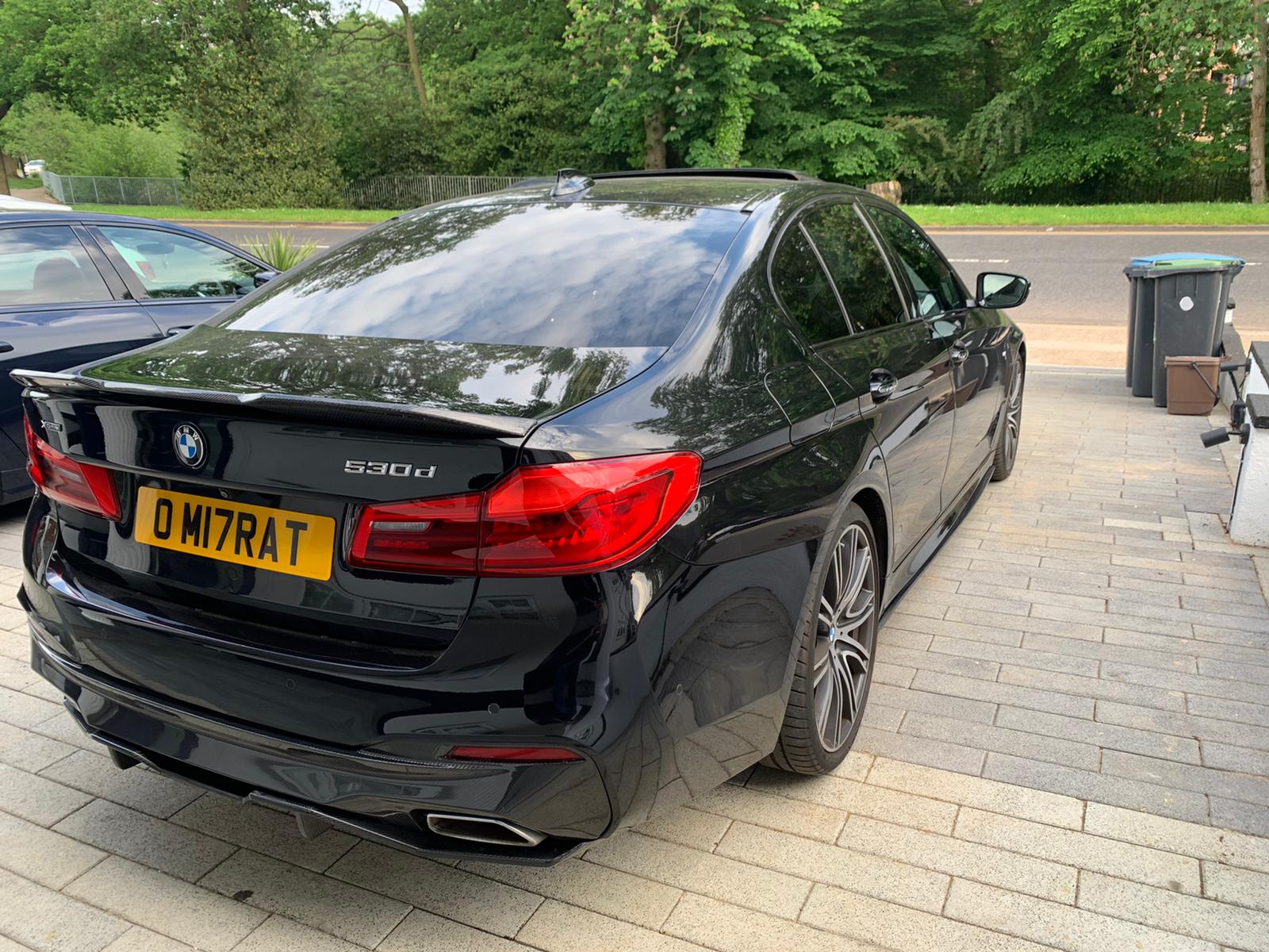 BLAK BY CT Diffuser BMW 5 SERIES G30 GLOSS BLACK DIFFUSER - MP STYLE - BLAK BY CT CARBON