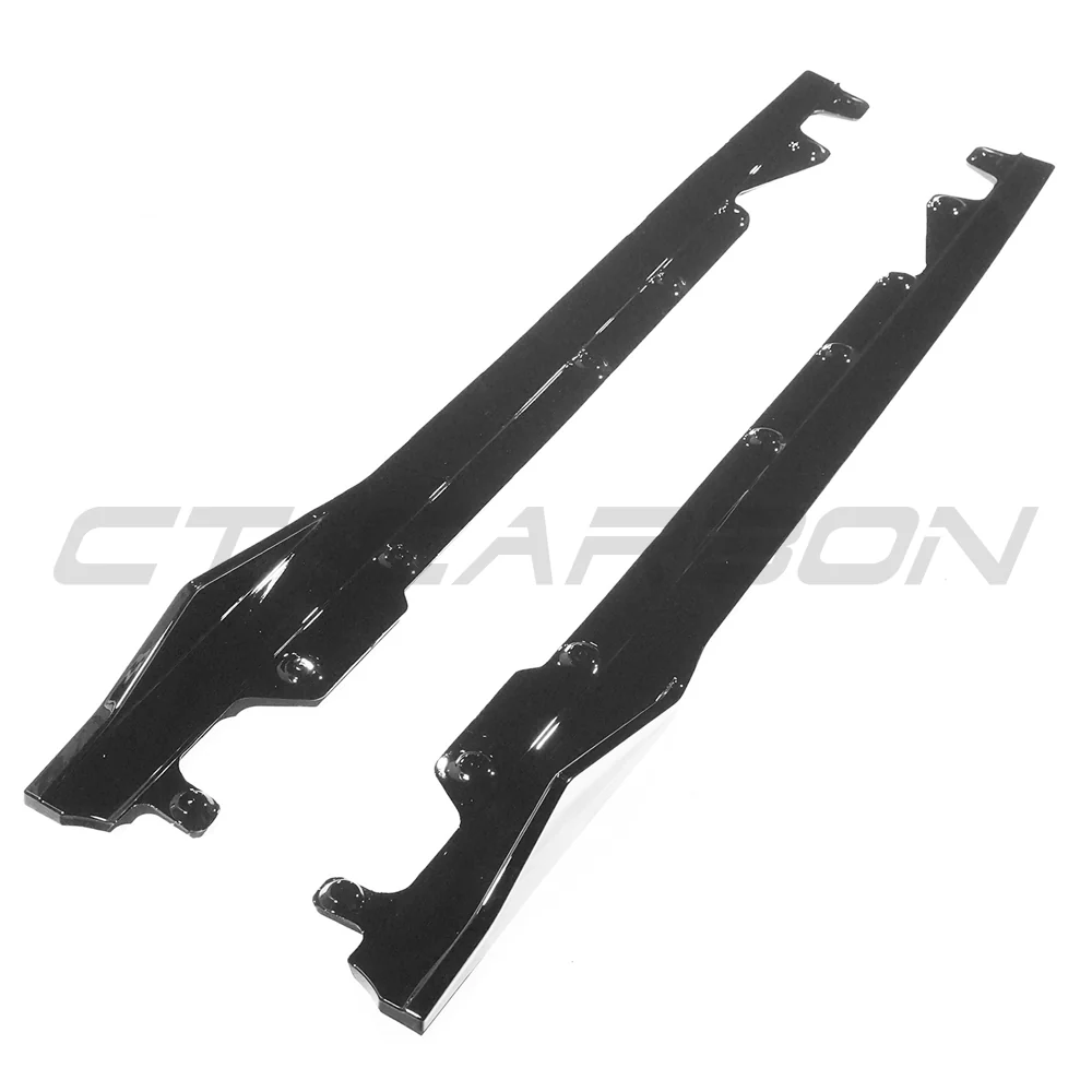 BMW G42 2 SERIES GLOSS BLACK SIDE SKIRTS-Side Skirts-BLAK BY CT-CT Carbon - High-quality carbon fiber and gloss black aerodynamic parts for premium sports and luxury vehicles.