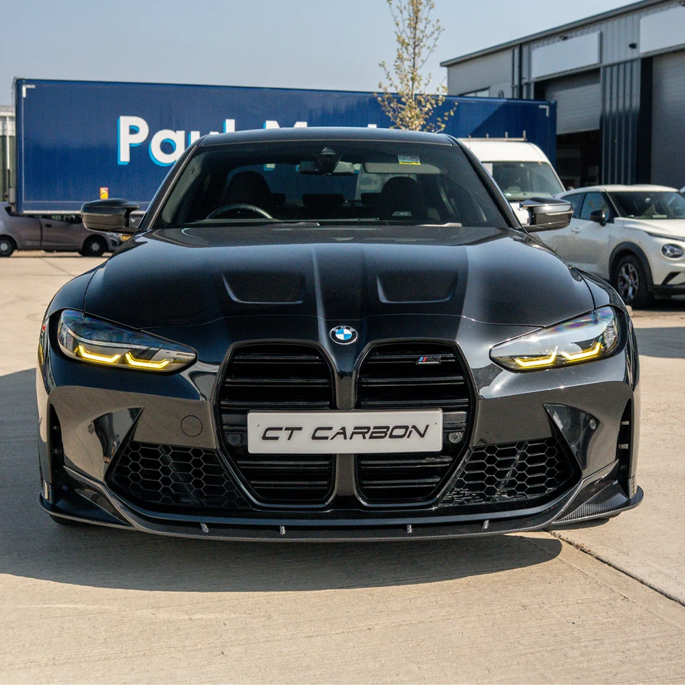 BMW G80/G81/G82/G83 M3 & M4 YELLOW LED DRL MODULE SET (2021-2025)-DRL-CT CARBON-CT Carbon - High-quality carbon fiber and gloss black aerodynamic parts for premium sports and luxury vehicles.