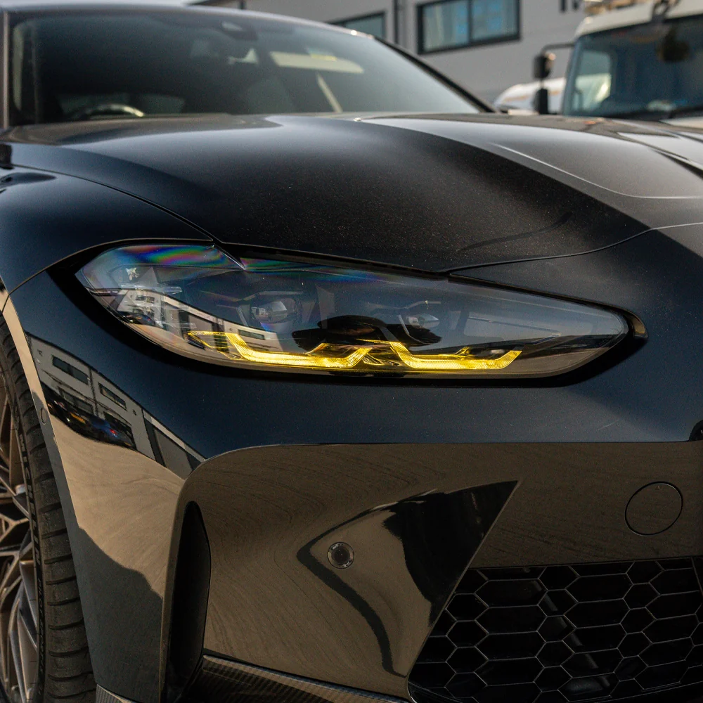 BMW G80/G81/G82/G83 M3 & M4 YELLOW LED DRL MODULE SET (2021-2025)-DRL-CT CARBON-CT Carbon - High-quality carbon fiber and gloss black aerodynamic parts for premium sports and luxury vehicles.