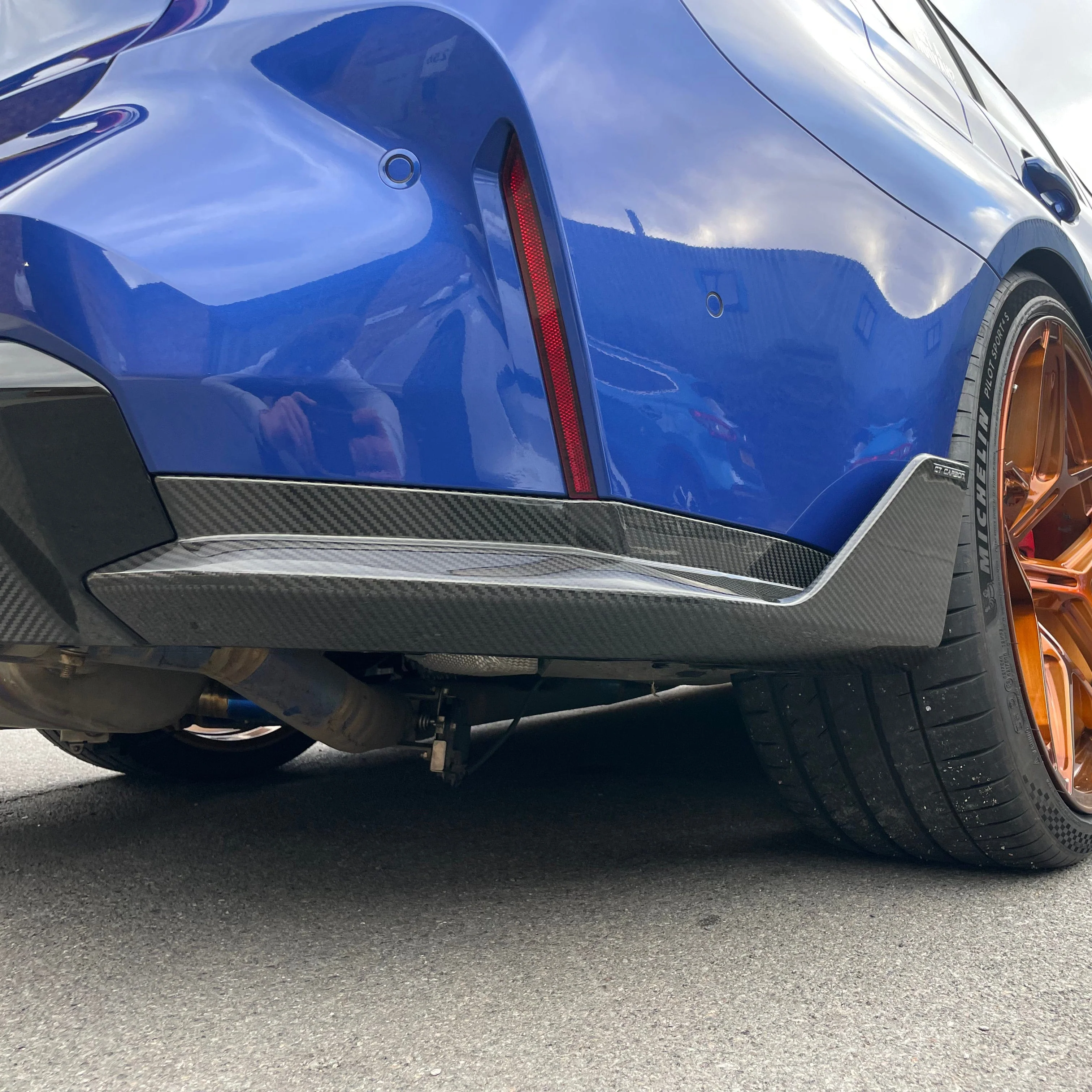 CT CARBON Diffuser BMW M4 G82/G83 CARBON FIBRE REAR BUMPER CORNERS - MP STYLE