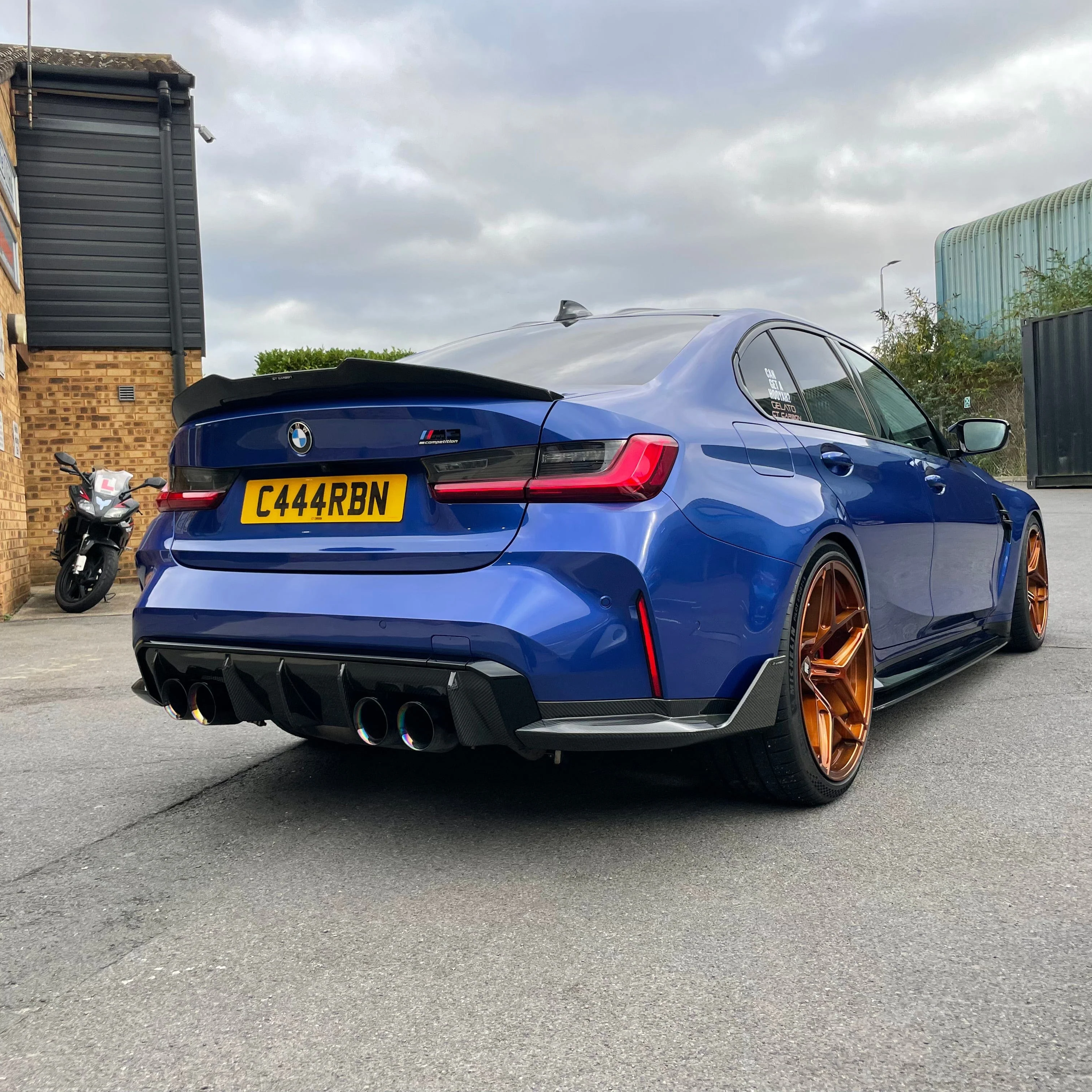 CT CARBON Diffuser BMW M4 G82/G83 CARBON FIBRE REAR BUMPER CORNERS - MP STYLE