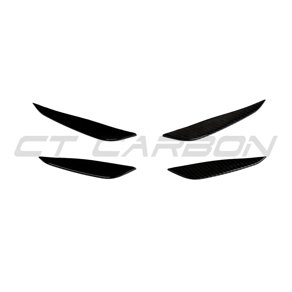 BMW G87 M2 CARBON FIBRE FRONT BUMPER CANARDS-Accessories-CT CARBON-CT Carbon - High-quality carbon fiber and gloss black aerodynamic parts for premium sports and luxury vehicles.