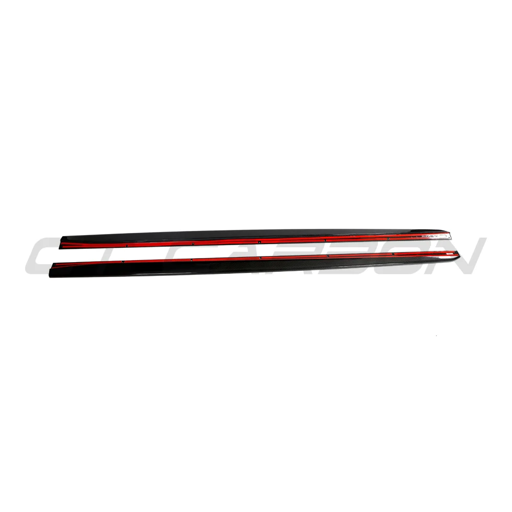 BMW G87 M2 CARBON FIBRE SIDE SKIRTS - CT DESIGN-Side Skirts-CT CARBON-CT Carbon - High-quality carbon fiber and gloss black aerodynamic parts for premium sports and luxury vehicles.
