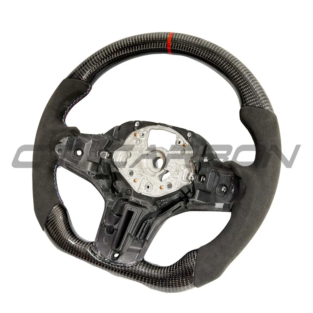BMW GXX ALCANTARA/CARBON FIBRE FLAT BOTTOM STEERING WHEEL - V1