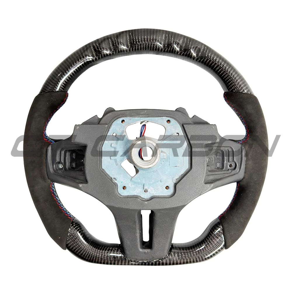 BMW GXX ALCANTARA/CARBON FIBRE/LED FLAT BOTTOM STEERING WHEEL