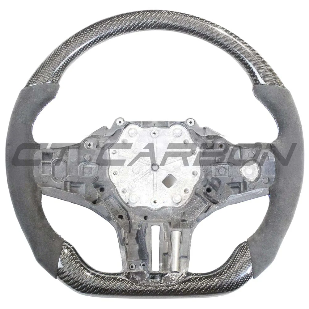 BMW Gxx CARBON FIBRE / ALCANTARA FLAT BOTTOM CUSTOM STEERING WHEEL