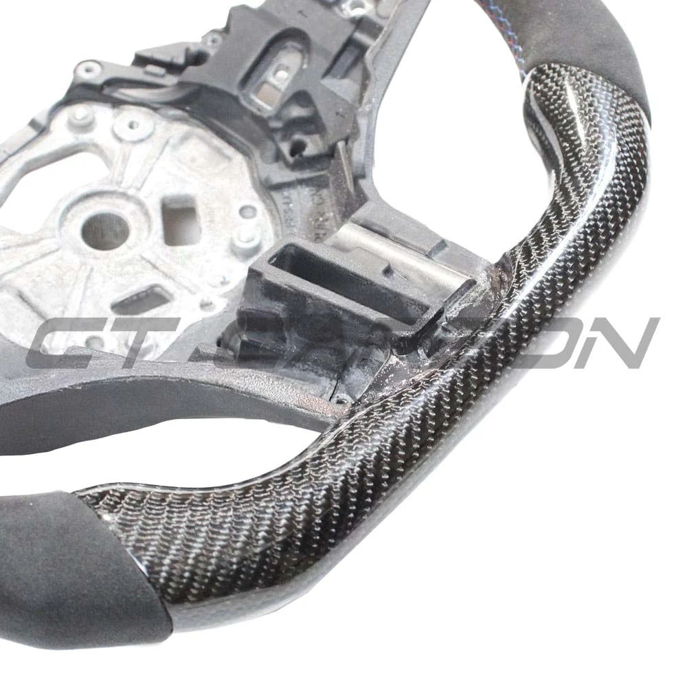 BMW Gxx CARBON FIBRE / ALCANTARA FLAT BOTTOM CUSTOM STEERING WHEEL