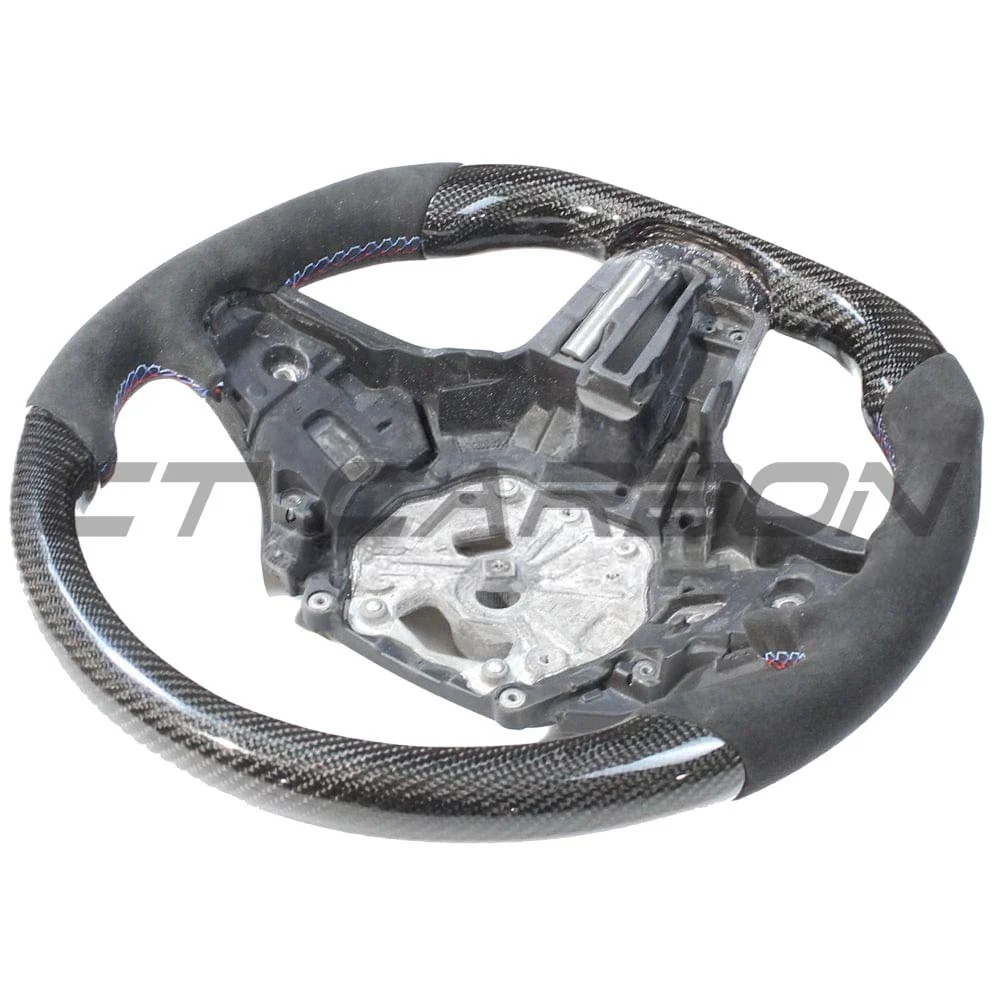 BMW Gxx CARBON FIBRE / ALCANTARA FLAT BOTTOM CUSTOM STEERING WHEEL
