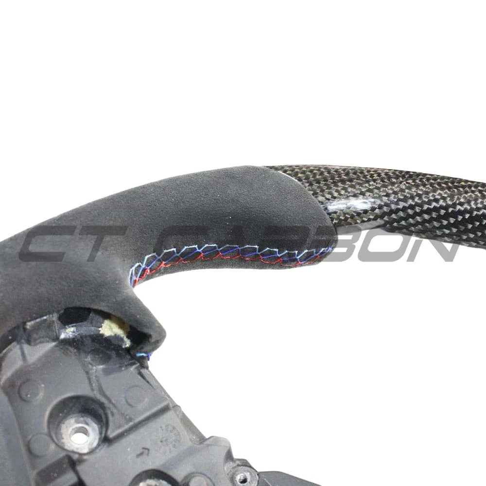 BMW Gxx CARBON FIBRE / ALCANTARA FLAT BOTTOM CUSTOM STEERING WHEEL