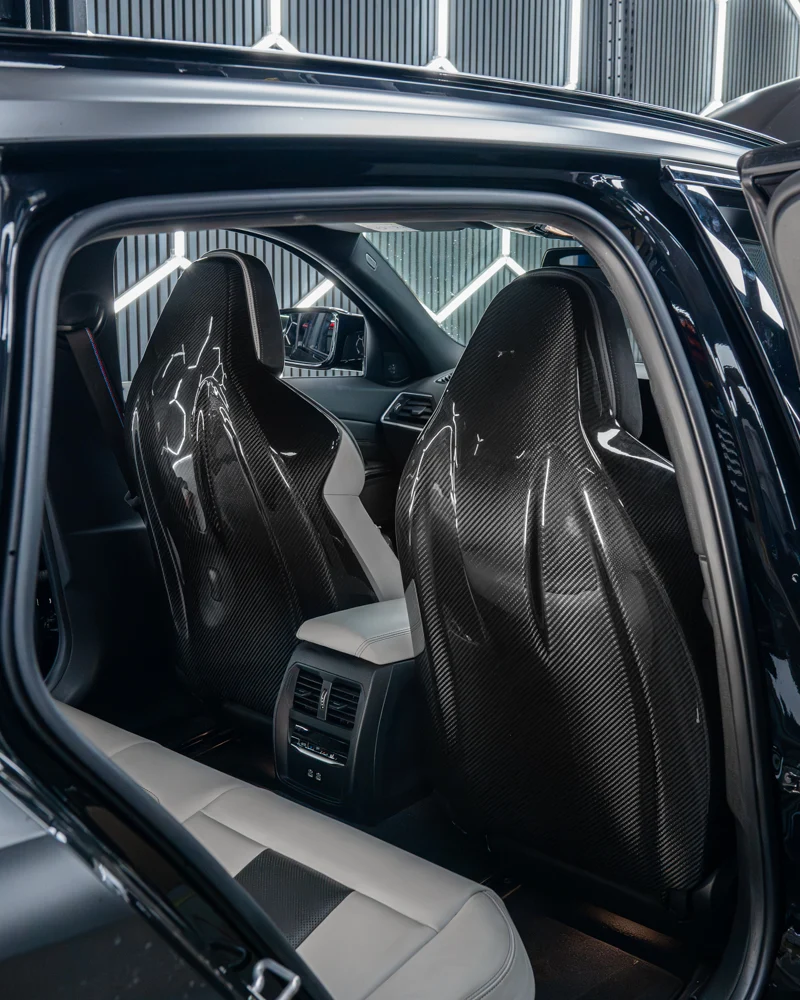 BMW GXX/F9X FULL CARBON FIBRE SEATS BACKS-Accessories-CT CARBON-CT Carbon - High-quality carbon fiber and gloss black aerodynamic parts for premium sports and luxury vehicles.