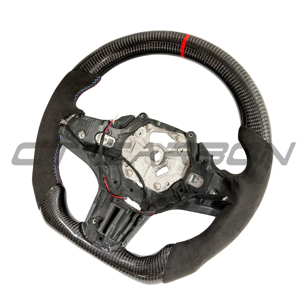BMW GXX LCI ALCANTARA/CARBON FIBRE FLAT BOTTOM STEERING WHEEL WITH HEATING