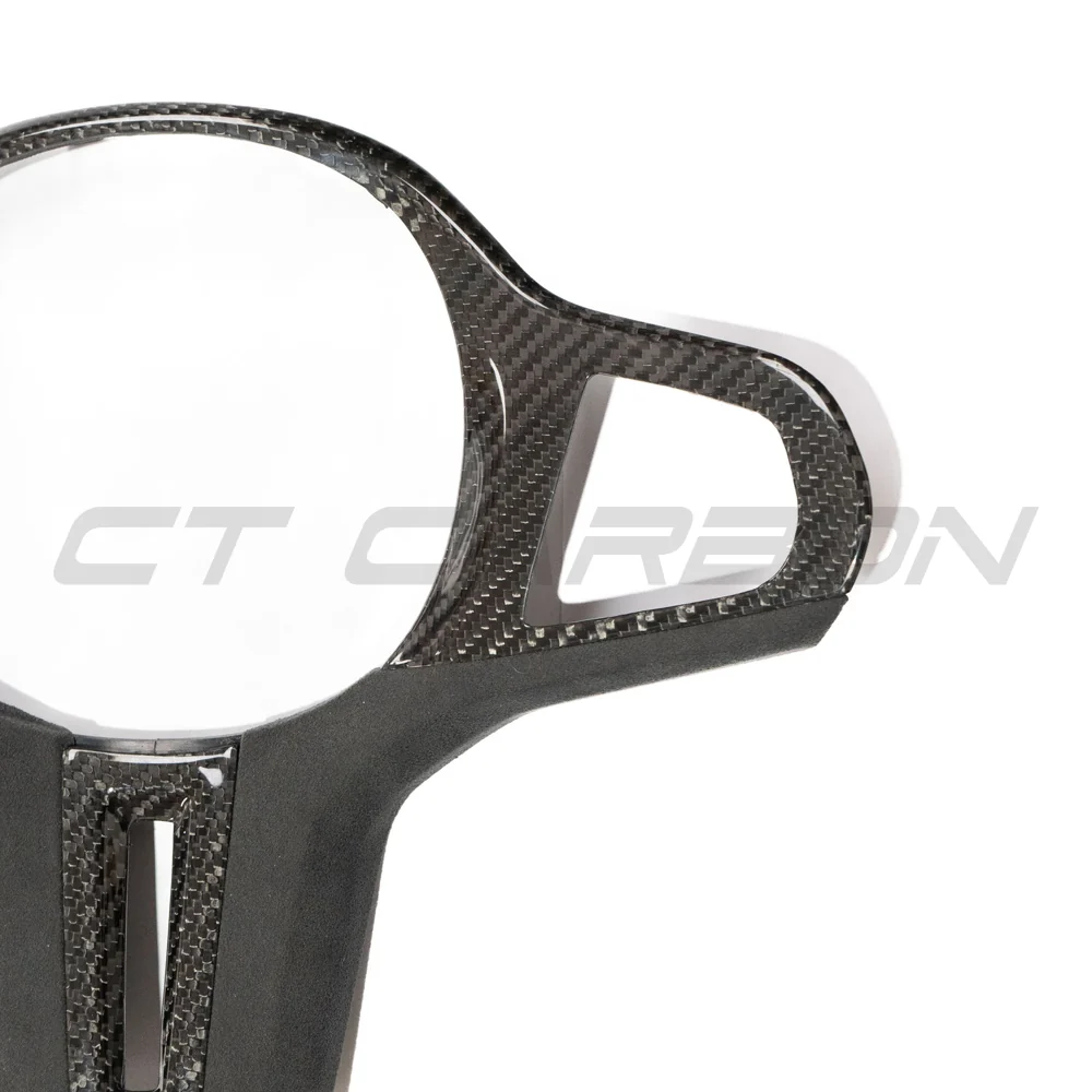 BMW Gxx M CAR CARBON FIBRE STEERING WHEEL TRIM-Accessories-CT CARBON-CT Carbon - High-quality carbon fiber and gloss black aerodynamic parts for premium sports and luxury vehicles.