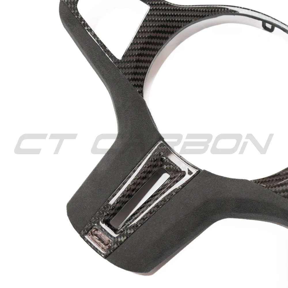 BMW Gxx M CAR CARBON FIBRE STEERING WHEEL TRIM-Accessories-CT CARBON-CT Carbon - High-quality carbon fiber and gloss black aerodynamic parts for premium sports and luxury vehicles.