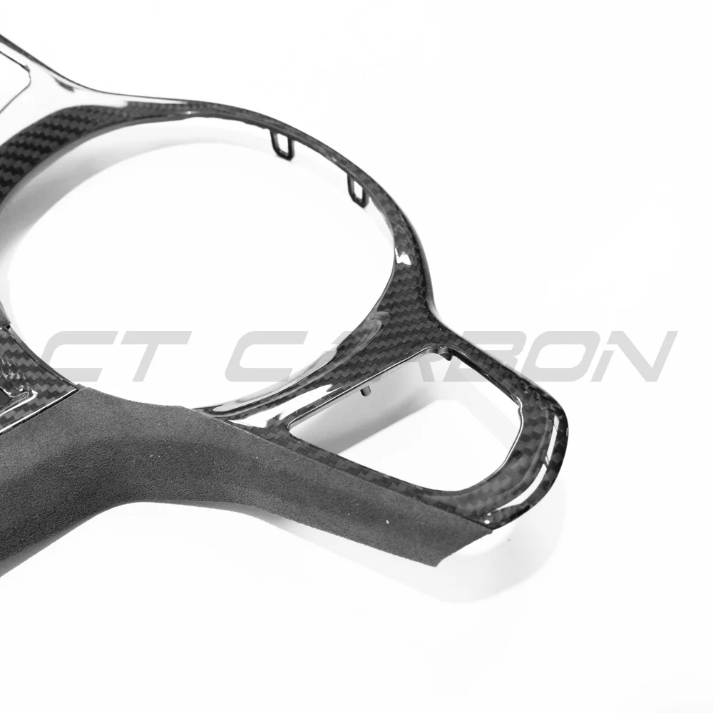 BMW Gxx M/M-SPORT CARBON FIBRE STEERING WHEEL TRIM - ACC-Accessories-CT CARBON-CT Carbon - High-quality carbon fiber and gloss black aerodynamic parts for premium sports and luxury vehicles.