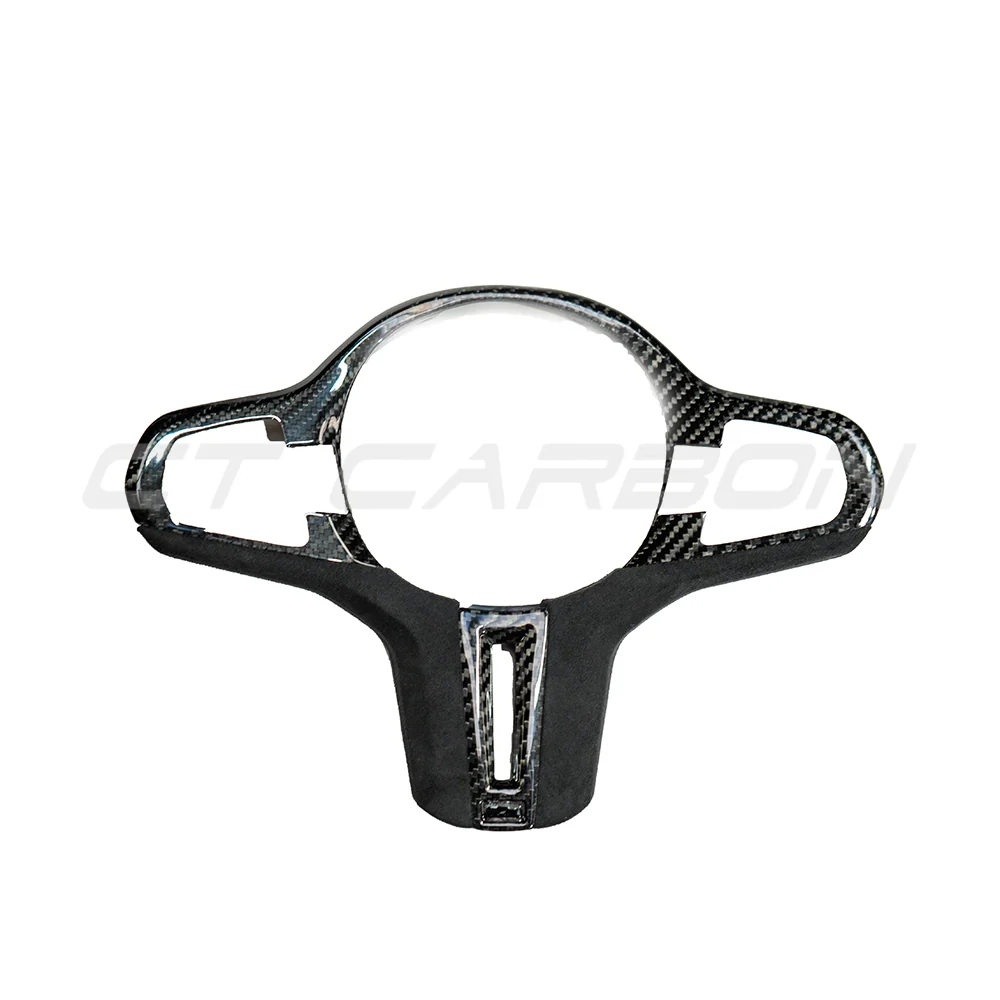 BMW Gxx M CAR CARBON FIBRE STEERING WHEEL TRIM - PRE-LCI-Accessories-CT CARBON-CT Carbon - High-quality carbon fiber and gloss black aerodynamic parts for premium sports and luxury vehicles.