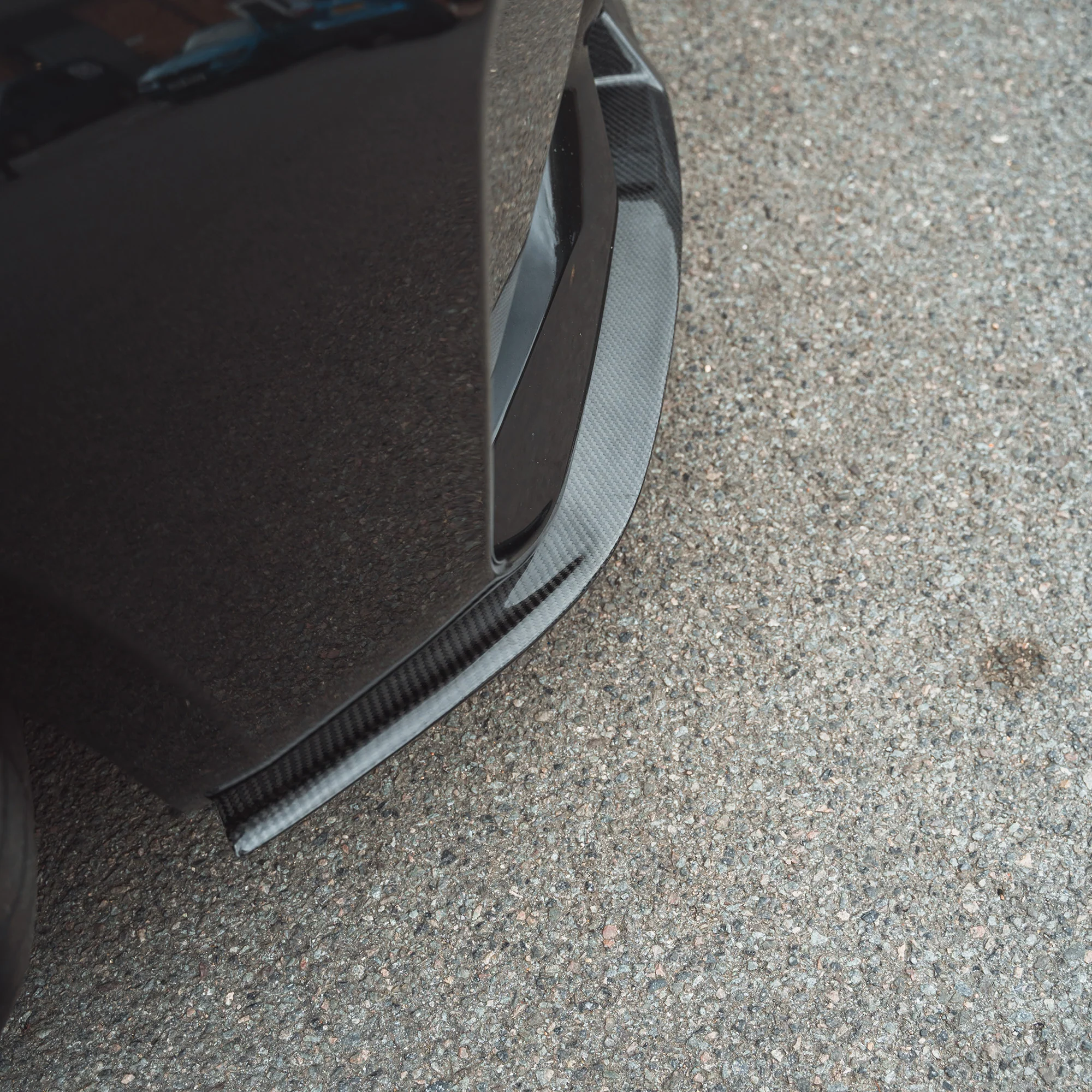 BMW M2 F87 N55(OG) CARBON FIBRE SPLITTER - M4 CS STYLE-Splitter-CT CARBON-CT Carbon - High-quality carbon fiber and gloss black aerodynamic parts for premium sports and luxury vehicles.