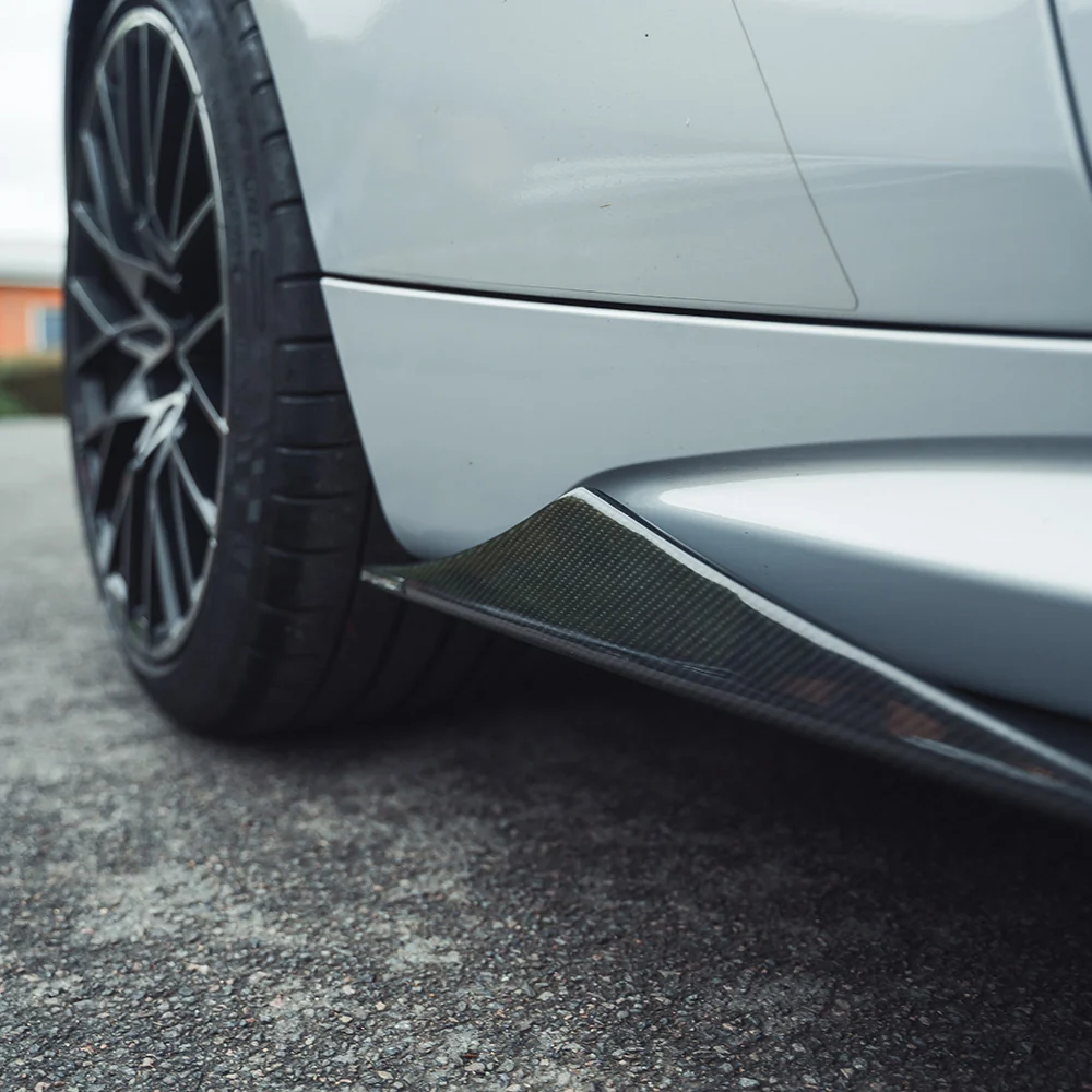 BMW M2/M2C F87 CARBON FIBRE SIDE SKIRTS - MT STYLE-Side Skirts-CT CARBON-CT Carbon - High-quality carbon fiber and gloss black aerodynamic parts for premium sports and luxury vehicles.