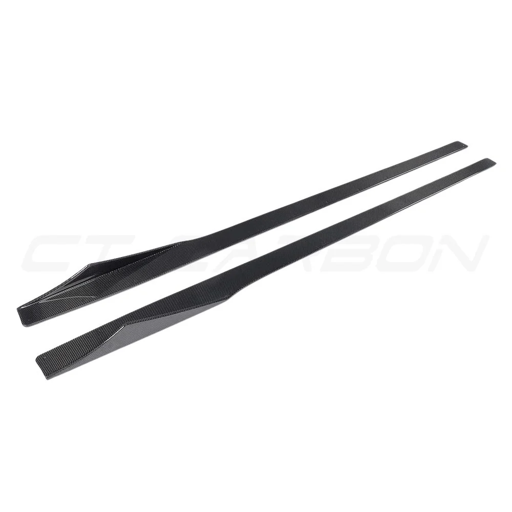 BMW M2/M2C F87 CARBON FIBRE SIDE SKIRTS - MT STYLE-Side Skirts-CT CARBON-CT Carbon - High-quality carbon fiber and gloss black aerodynamic parts for premium sports and luxury vehicles.