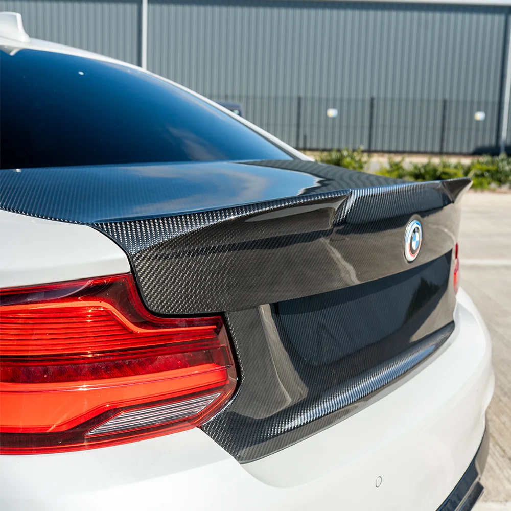 BMW M2 / M2C F87 & F22 2 SERIES CARBON FIBRE BOOTLID - MP STYLE-Bootlid-CT CARBON-CT Carbon - High-quality carbon fiber and gloss black aerodynamic parts for premium sports and luxury vehicles.