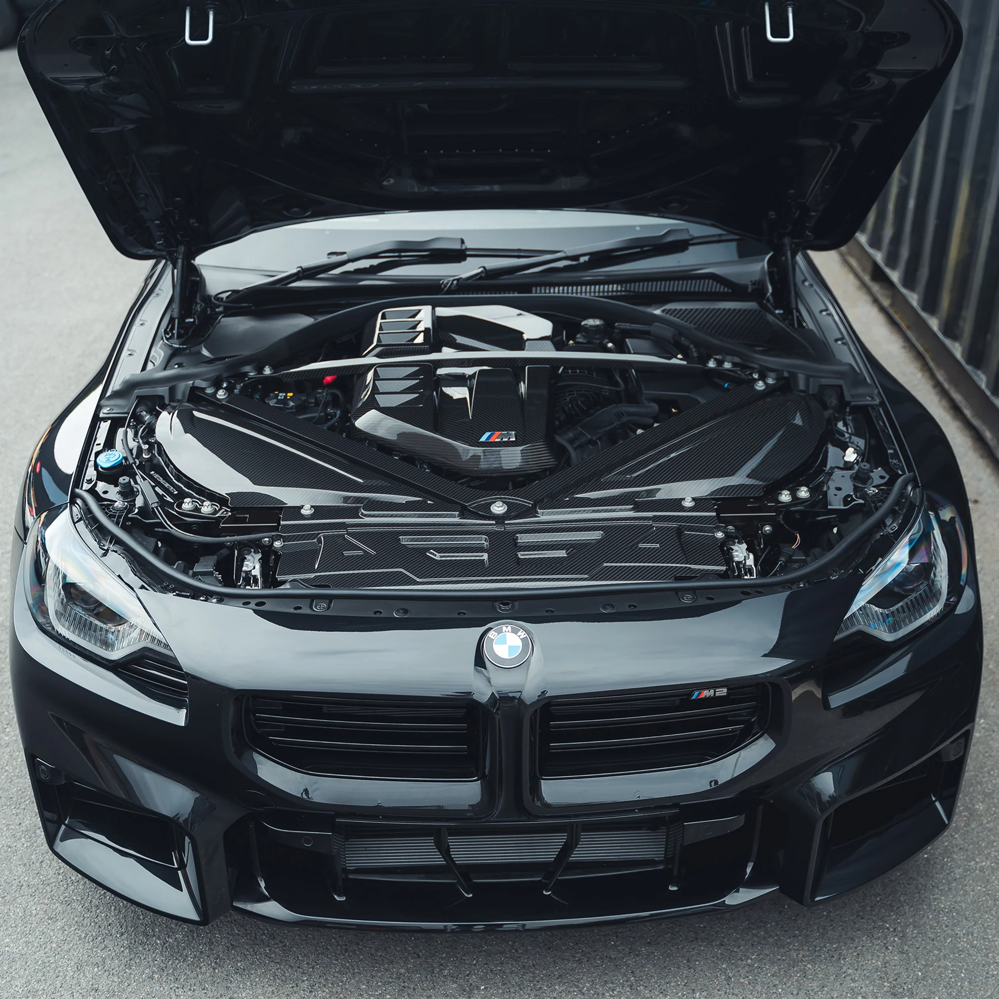BMW M2 M3 & M4 G87/G80/G81/G82/G83 CARBON FIBRE AIR INTAKE COVER-Accessories-CT CARBON-CT Carbon - High-quality carbon fiber and gloss black aerodynamic parts for premium sports and luxury vehicles.