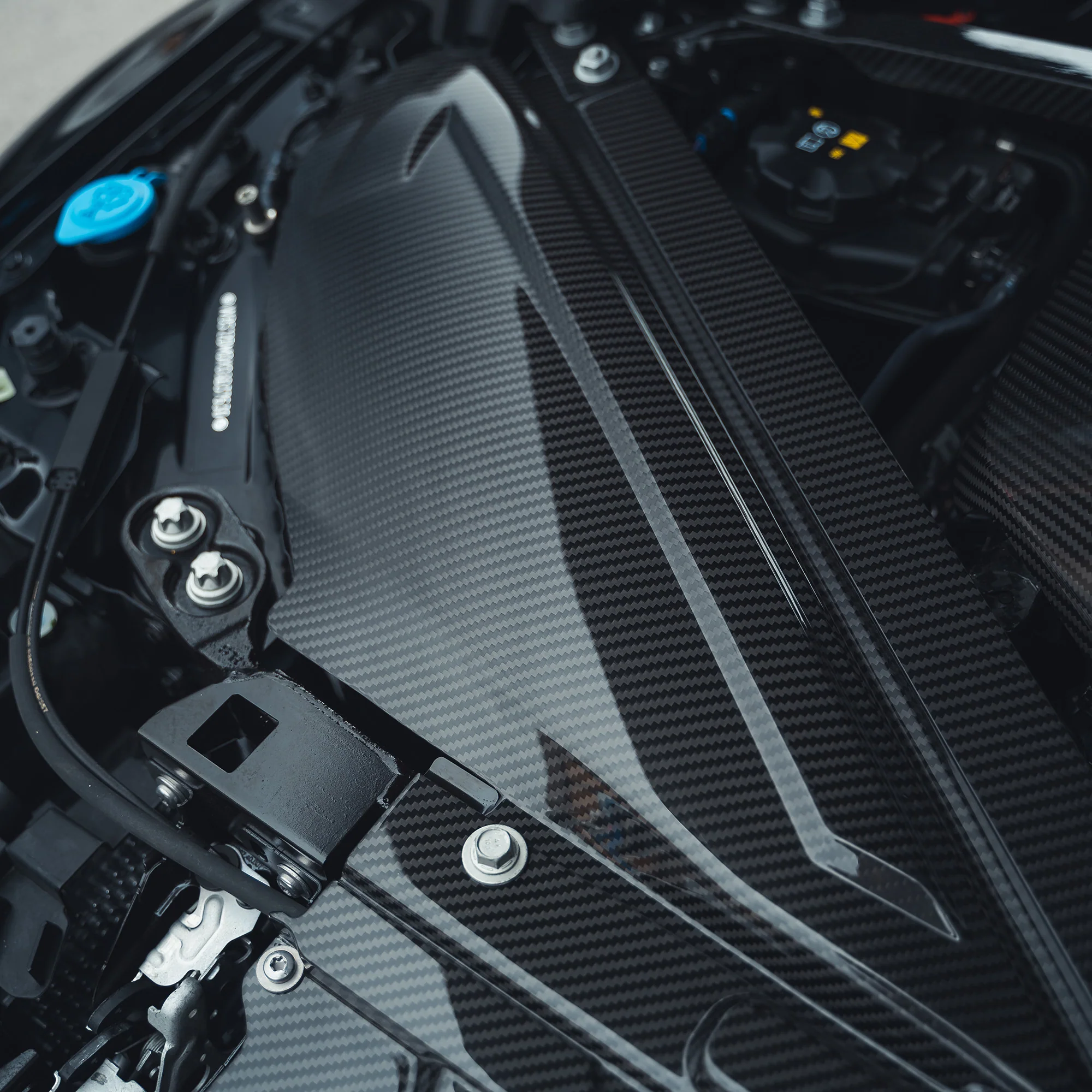 BMW M2 M3 & M4 G87/G80/G81/G82/G83 CARBON FIBRE ENGINE DRESS UP KIT-Accessories-CT CARBON-CT Carbon - High-quality carbon fiber and gloss black aerodynamic parts for premium sports and luxury vehicles.