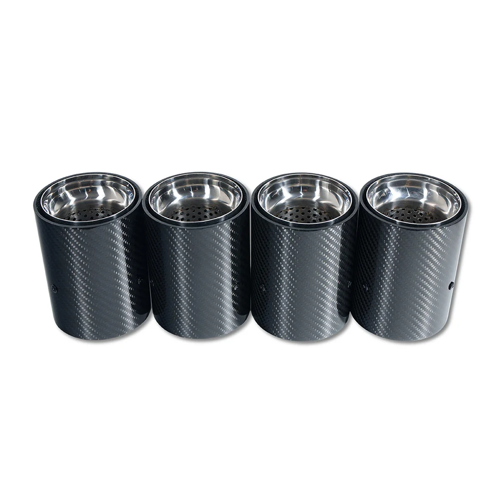 BMW M2/M3/M4/M5 F10/F80/F82/F83/F87 CARBON FIBRE EXHAUST TIPS - CHROME x4