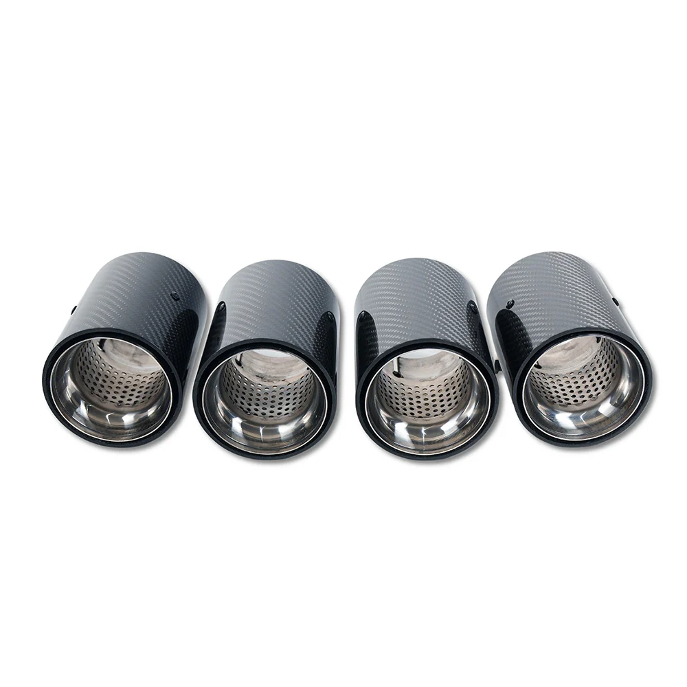 BMW M2/M3/M4/M5 F10/F80/F82/F83/F87 CARBON FIBRE EXHAUST TIPS - CHROME x4