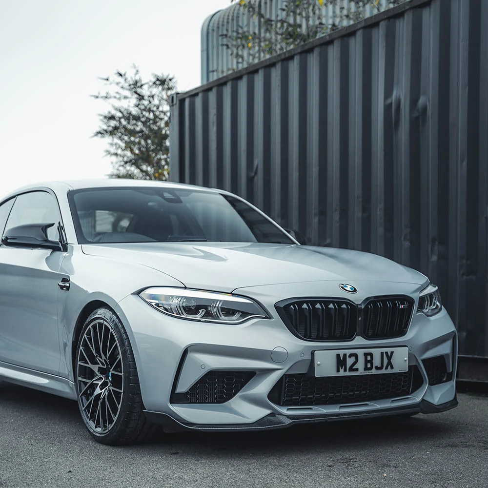 BMW M2C F87 CARBON FIBRE SPLITTER - CS STYLE-Splitter-CT CARBON-CT Carbon - High-quality carbon fiber and gloss black aerodynamic parts for premium sports and luxury vehicles.